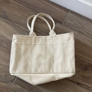 Garden Tool Bag, Cotton Canvas Garden Tote With Pockets, Wear-Resistant Multi